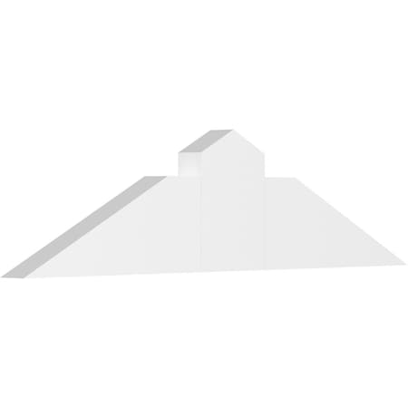 Ekena Millwork Portland Architectural Grade PVC Gable Bracket, 36"W x 9"H x 2"D x 6"F, 6/12 Pitch GBP036X09X0206POR00